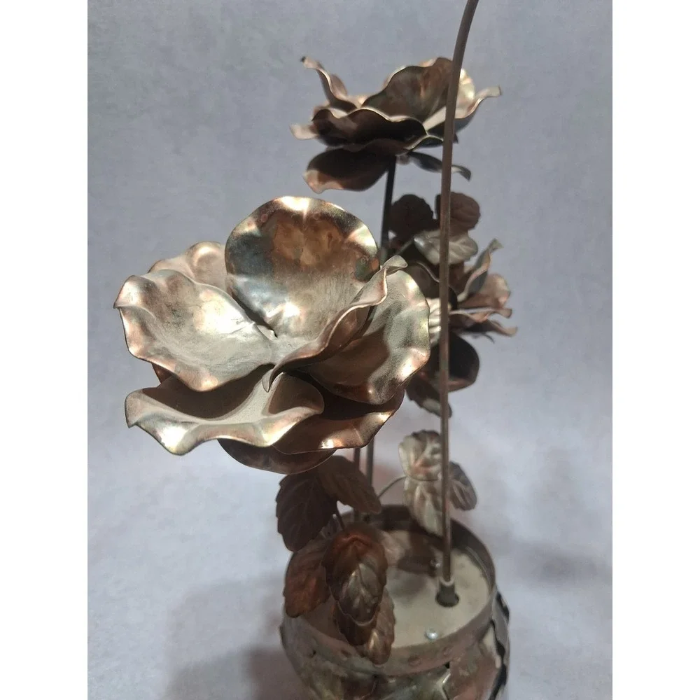 BRASS COPPER METAL MUSICAL FLOWERS 